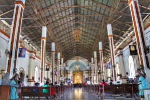 The more modern look inside the church